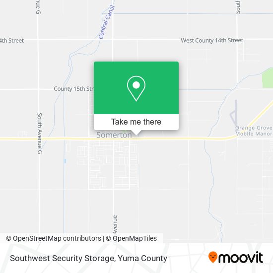 Mapa de Southwest Security Storage