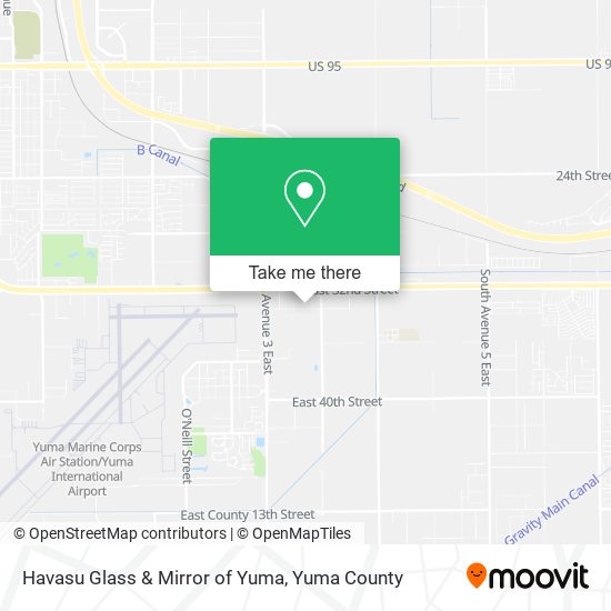 Havasu Glass & Mirror of Yuma map