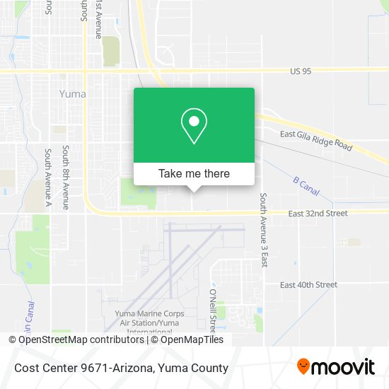 Cost Center 9671-Arizona map