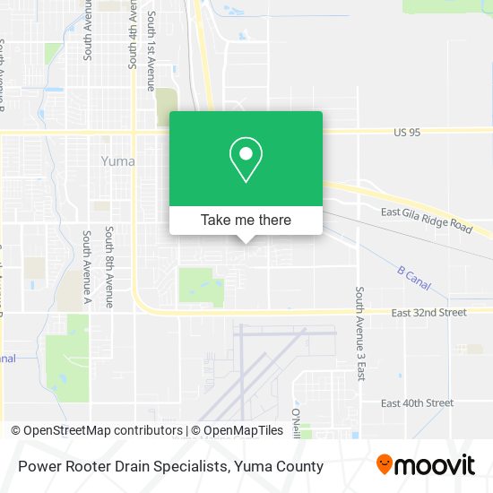 Power Rooter Drain Specialists map