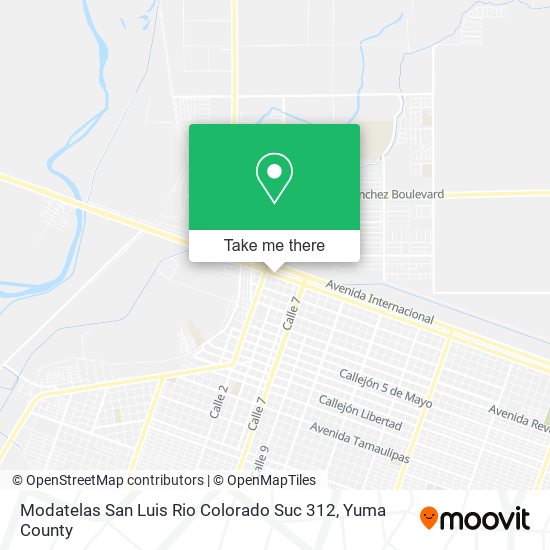 Mapa de Modatelas San Luis Rio Colorado Suc 312