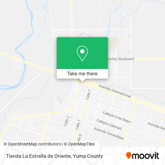 Mapa de Tienda La Estrella de Oriente