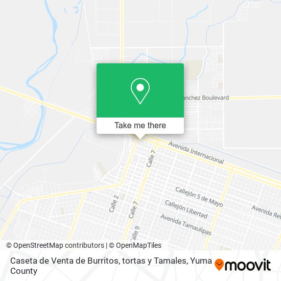 Caseta de Venta de Burritos, tortas y Tamales map