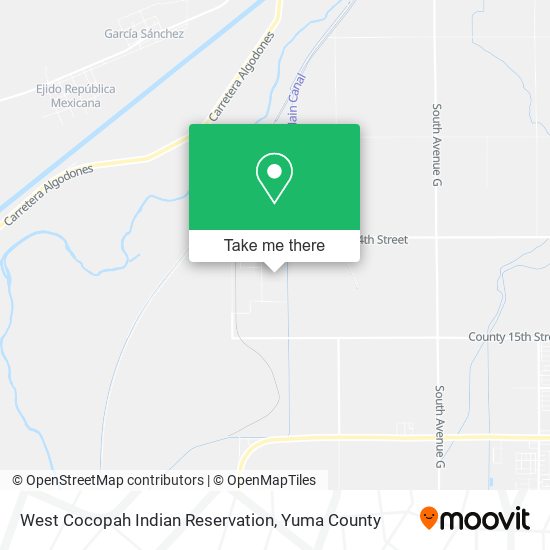 Mapa de West Cocopah Indian Reservation