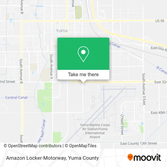 Amazon Locker-Motorway map
