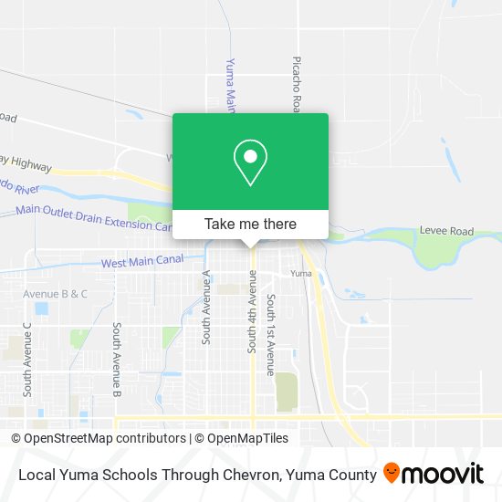 Mapa de Local Yuma Schools Through Chevron