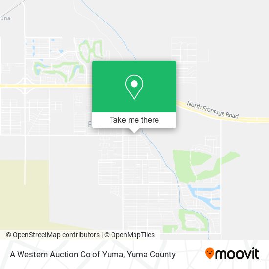 A Western Auction Co of Yuma map