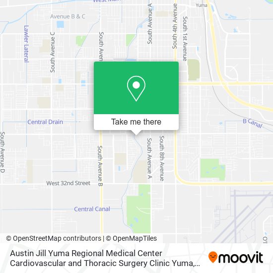 Austin Jill Yuma Regional Medical Center Cardiovascular and Thoracic Surgery Clinic Yuma map