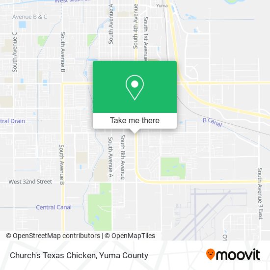 Church's Texas Chicken map