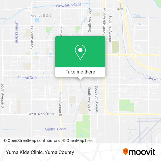 Yuma Kids Clinic map