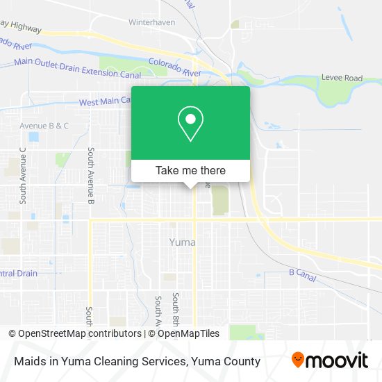 Maids in Yuma Cleaning Services map