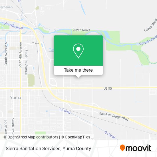 Sierra Sanitation Services map