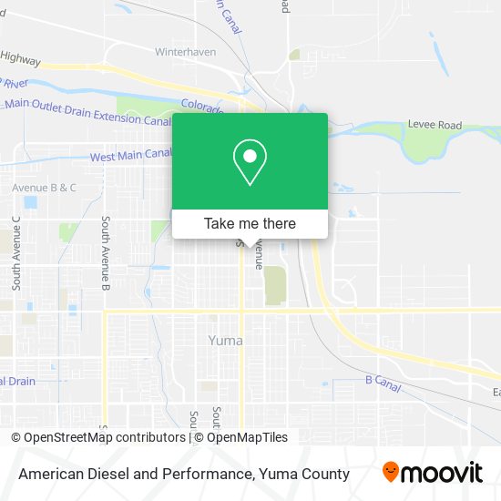 American Diesel and Performance map