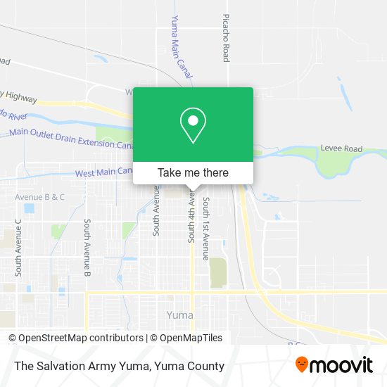 Mapa de The Salvation Army Yuma