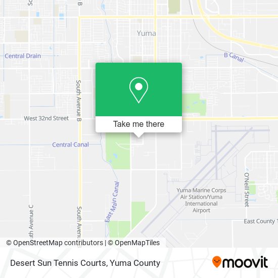Desert Sun Tennis Courts map