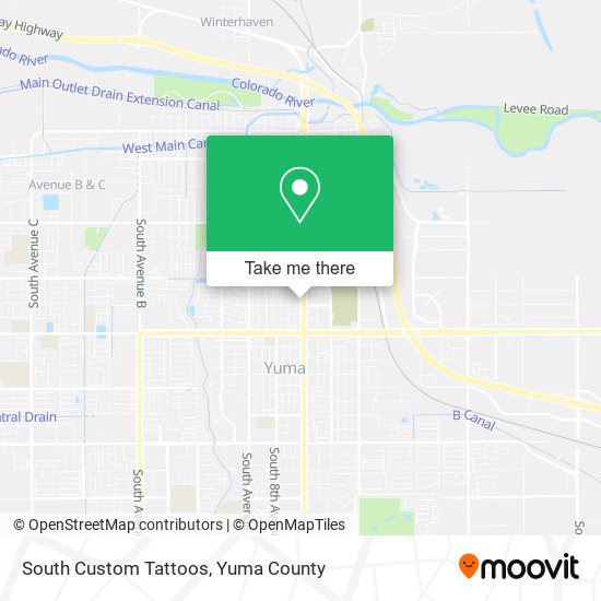 South Custom Tattoos map