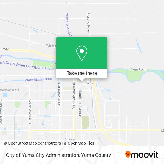 City of Yuma City Administration map