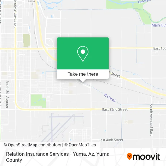 Relation Insurance Services - Yuma, Az map