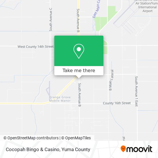 Cocopah Bingo & Casino map