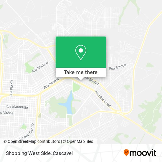 Mapa Shopping West Side