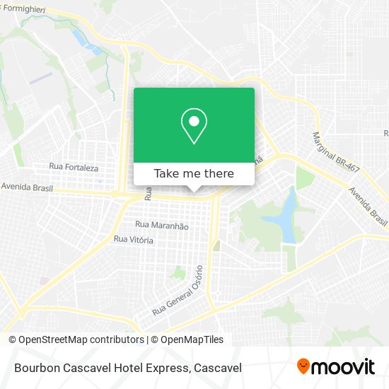 Mapa Bourbon Cascavel Hotel Express