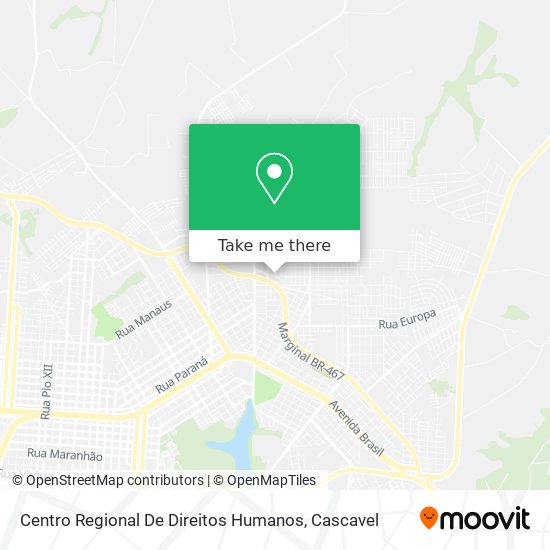 Centro Regional De Direitos Humanos map