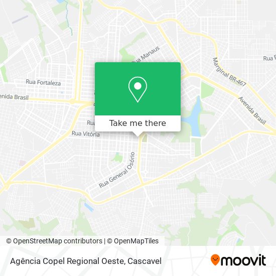 Agência Copel Regional Oeste map