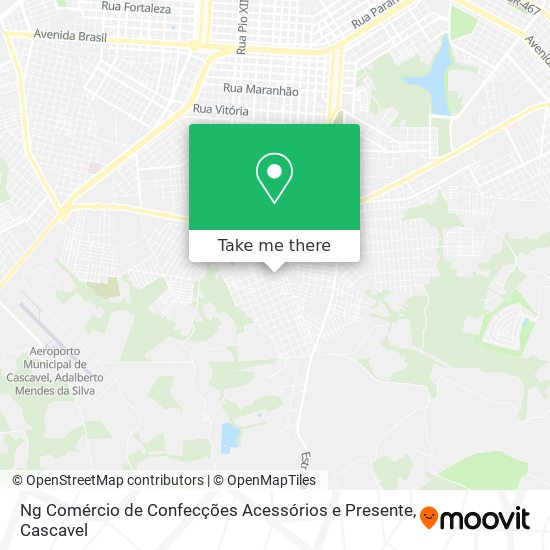 Ng Comércio de Confecções Acessórios e Presente map