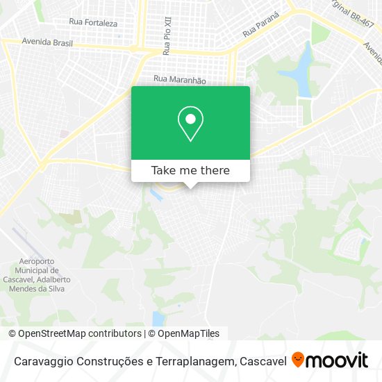 Mapa Caravaggio Construções e Terraplanagem