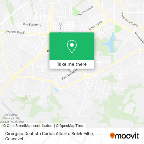 Mapa Cirurgião Dentista Carlos Alberto Solek Filho