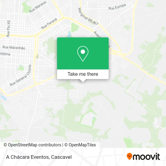 A Chácara Eventos map
