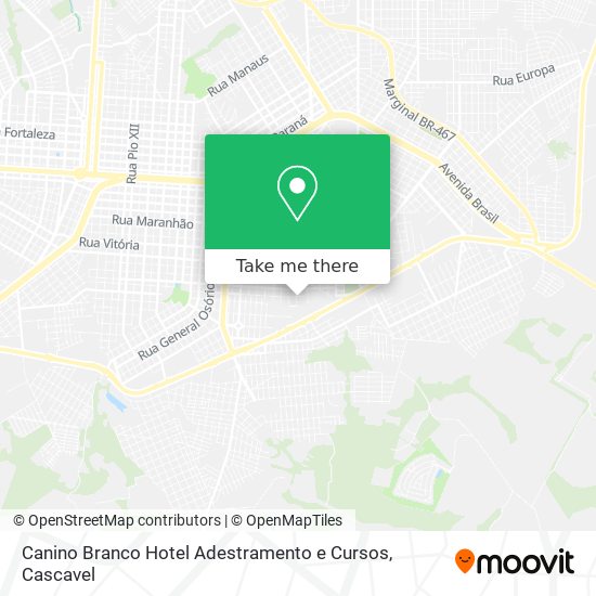Canino Branco Hotel Adestramento e Cursos map