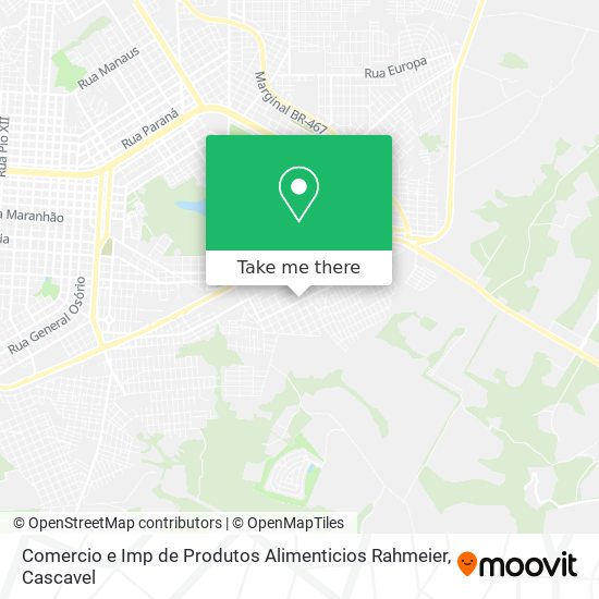 Comercio e Imp de Produtos Alimenticios Rahmeier map