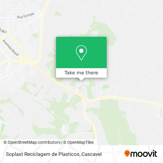 Soplast Reciclagem de Plasticos map