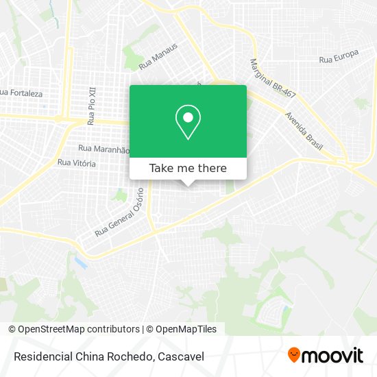 Residencial China Rochedo map