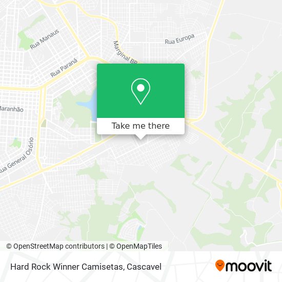 Hard Rock Winner Camisetas map