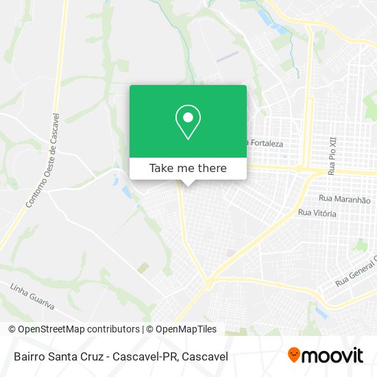 Bairro Santa Cruz - Cascavel-PR map