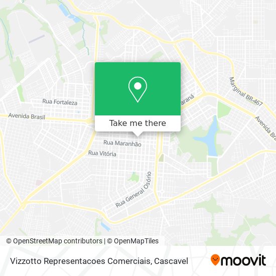 Vizzotto Representacoes Comerciais map