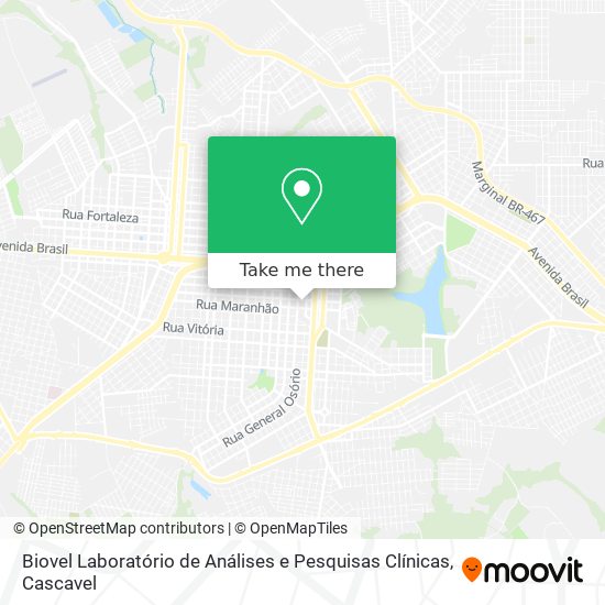 Biovel Laboratório de Análises e Pesquisas Clínicas map