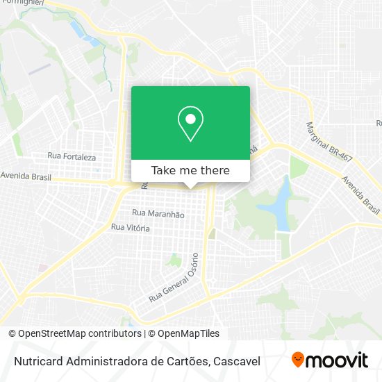 Mapa Nutricard Administradora de Cartões