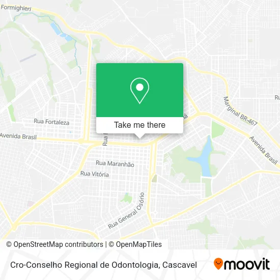 Cro-Conselho Regional de Odontologia map