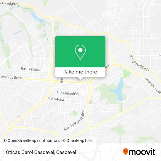 Óticas Carol Cascavel map