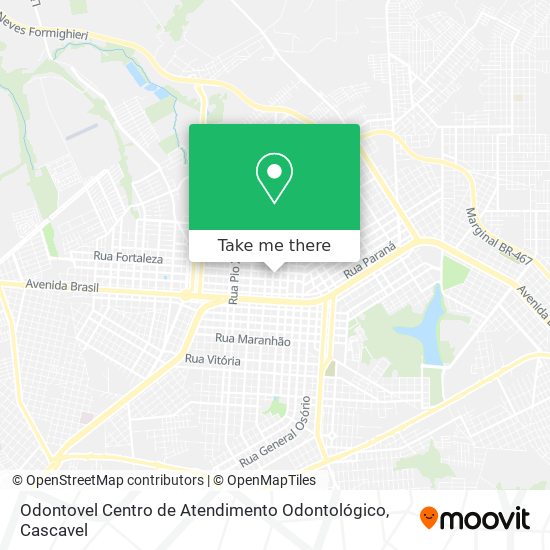 Mapa Odontovel Centro de Atendimento Odontológico