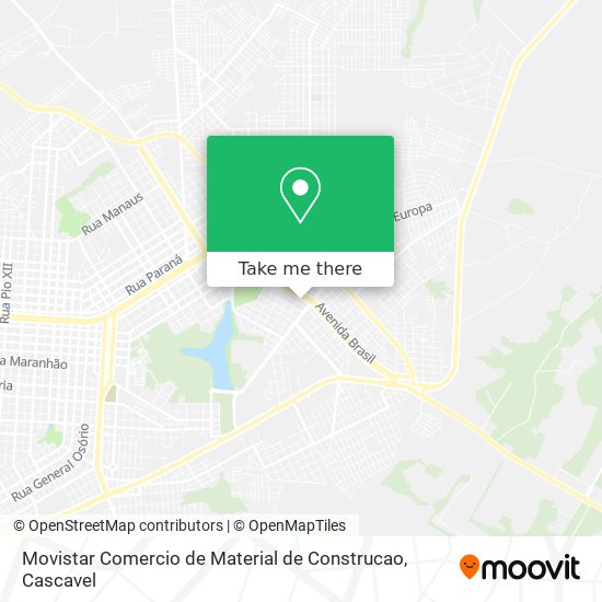 Mapa Movistar Comercio de Material de Construcao