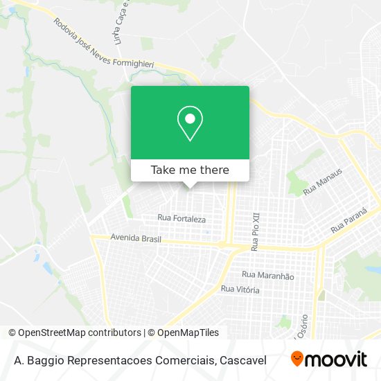 A. Baggio Representacoes Comerciais map