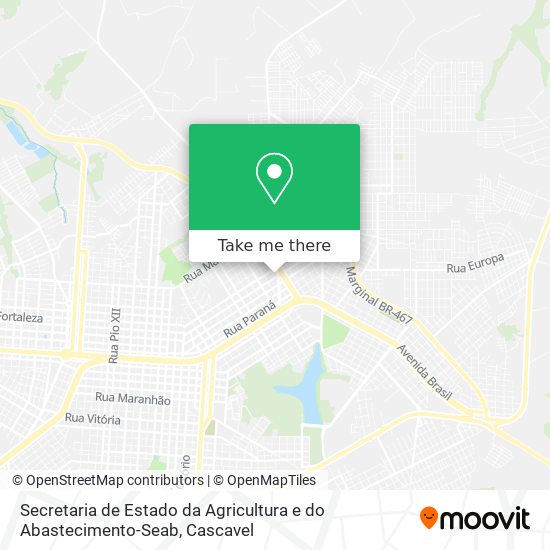 Secretaria de Estado da Agricultura e do Abastecimento-Seab map