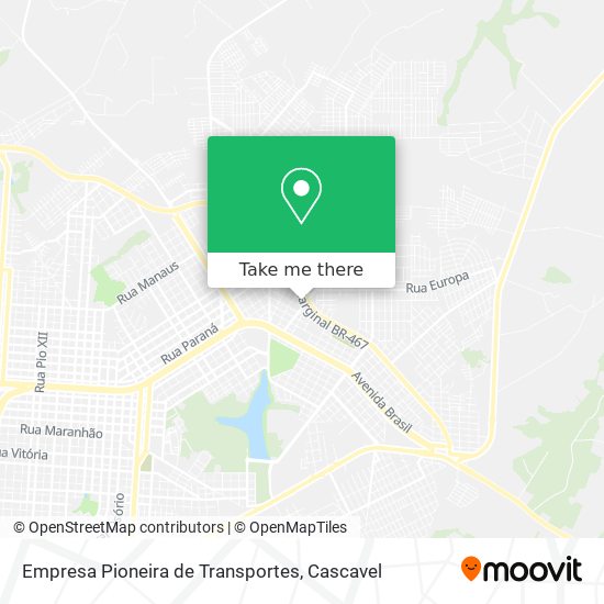 Mapa Empresa Pioneira de Transportes