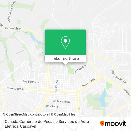 Canada Comercio de Pecas e Servicos de Auto Eletrica map
