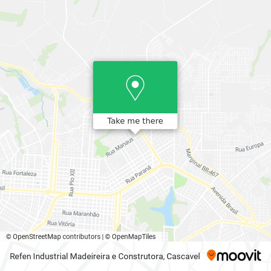 Refen Industrial Madeireira e Construtora map