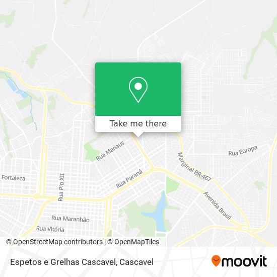 Espetos e Grelhas Cascavel map